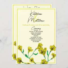 Hochzeit von Gelbflora Programm