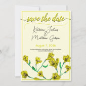 Hochzeit von Gelbflora Save The Date (Vorderseite)