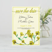 Hochzeit von Gelbflora Save The Date (Stehend Vorderseite)