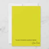 Hochzeit von Gelbflora Save The Date (Rückseite)