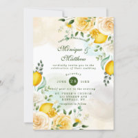 Hochzeit von Gentle Yellow Roses und Lemons