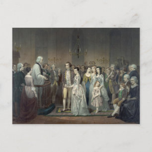 Hochzeit von George Washington Postkarte