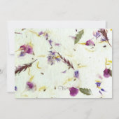 Hochzeit von gepressten Blume Einladung (Rückseite)