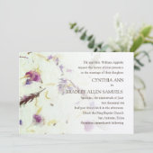 Hochzeit von gepressten Blume Einladung (Stehend Vorderseite)