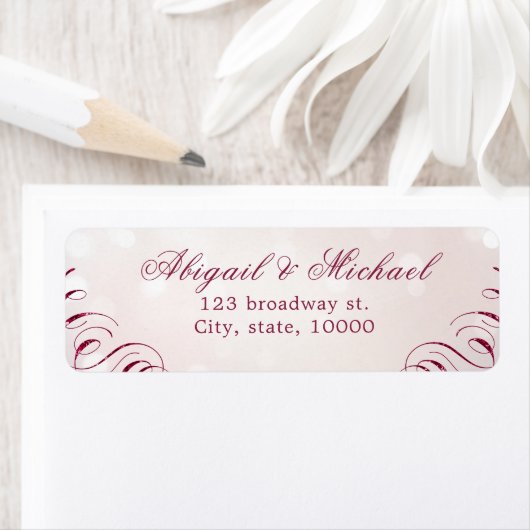 Hochzeit von Glam burgundy Kalligraphie (Insitu)