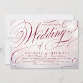 Hochzeit von Glam burgundy Kalligraphie Einladung (Vorderseite)