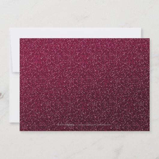 Hochzeit von Glam burgundy Kalligraphie Einladung (Rückseite)