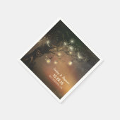 Hochzeit von Gläsern aus Fireflies Serviette (Ecke)