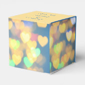 Hochzeit von glühenden Herzen Geschenkschachtel (Rückseite)