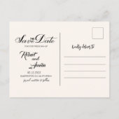 Hochzeit von Gold & Emerald Green Ankündigungspostkarte (Rückseite)