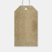 Hochzeit von Gold Glamour String Lights Geschenkanhänger (Rückseite)