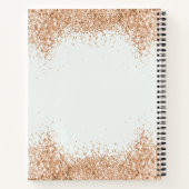 Hochzeit von Gold Glitzer Brautparty Notizblock (Rückseite)