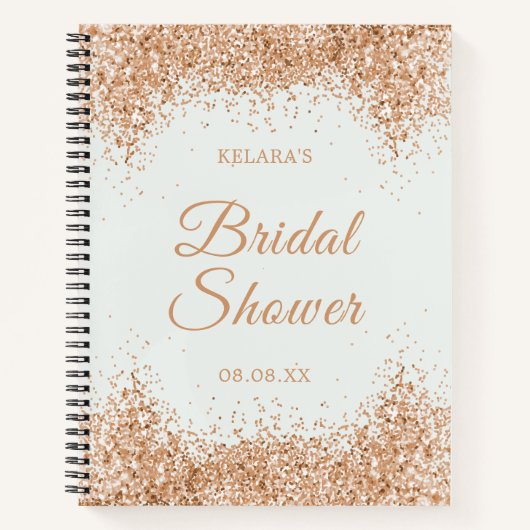 Hochzeit von Gold Glitzer Brautparty Notizblock (Vorderseite)