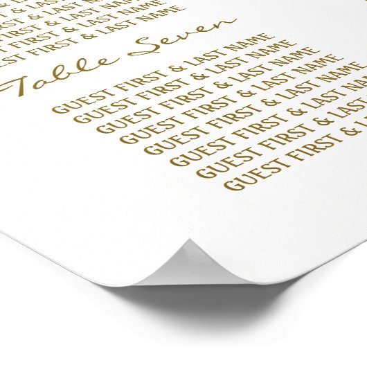 Hochzeit von Gold Glitzer Heart and Stars Poster (Ecke)