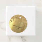 Hochzeit von Gold Glitzer Tropfen Geschenkanhänger (Beispiel)