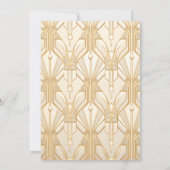 Hochzeit von Gold Great White Art Deco 1920s Einladung (Rückseite)
