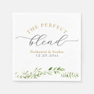 Hochzeit von Gold Greenery Serviette