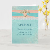 Hochzeit von Gold Herz und Spitze Karte (Gelbe Blume)