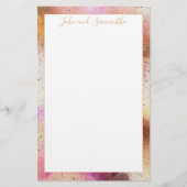 Hochzeit von Gold Pink Sky Briefpapier (Vorderseite)