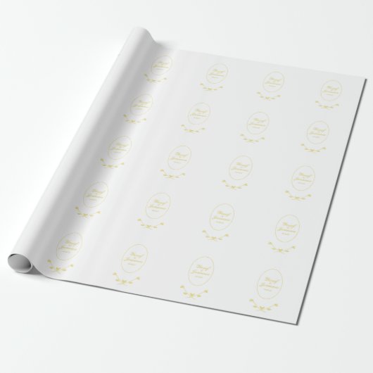 Hochzeit von Gold-Rose Geschenkpapier (Ungerollt)