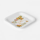 Hochzeit von Gold Rose Pappteller (Gewinkelt)