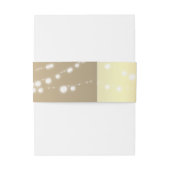 Hochzeit von Gold String Lights Einladungsbanderole (Rückseitenbeispiel)