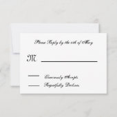 Hochzeit von Gold und Black UAWG Leopard RSVP Karte (Rückseite)