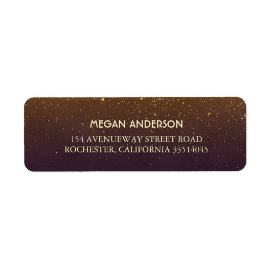 Hochzeit von Gold und Plum Vintage (Vorne)