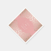 Hochzeit von Gold und Rosa Serviette (Ecke)