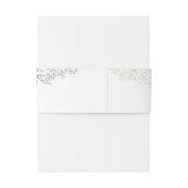 Hochzeit von Gold und Weiß Einladungsbanderole (Rückseitenbeispiel)