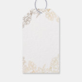 Hochzeit von Gold und Weiß Geschenkanhänger (Rückseite)