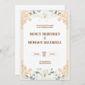 Hochzeit von Goldmedaille Einladung (Vorne/Hinten)