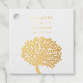 Hochzeit von Goldwasserbaum Geschenkanhänger (Vorderseite)