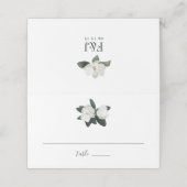 Hochzeit von Grandiflora Platzkarte (Außenseite Aufgefaltet)