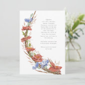 Hochzeit von Grasgras mit moderner Aquarellwiese B Einladung (Stehend Vorderseite)