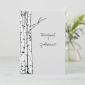 Hochzeit von Graubäumen Einladung (Stehend Vorderseite)