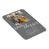 Hochzeit von grauem und weißem Foto Magnet (Rechte Seite)