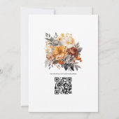 Hochzeit von Grauen und Braunen Einladung (Rückseite)