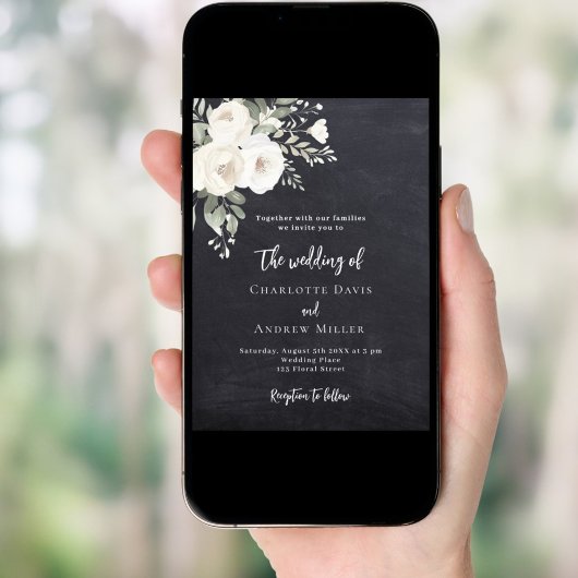 Hochzeit von Graurosen Einladung