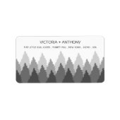 Hochzeit von Grauwald Adressaufkleber (Vorne)