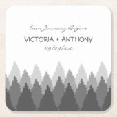 Hochzeit von Grauwald Rechteckiger Pappuntersetzer (Vorderseite)