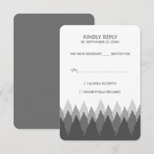 Hochzeit von Grauwald RSVP Karte