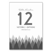 Hochzeit von Grauwald Tischnummer (Vorderseite)