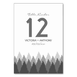 Hochzeit von Grauwald Tischnummer