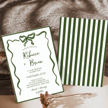 Hochzeit von "Green Hand Drawn Bow Ribbon"