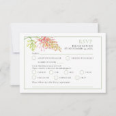 Hochzeit von Grevillea Aquarell RSVP Karte (Vorderseite)
