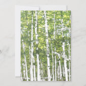 Hochzeit von Grün- und Weißholz Einladung (Rückseite)