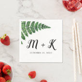 Hochzeit von grünem Farn. Botanische Farbe des Wal Serviette (Beispiel)