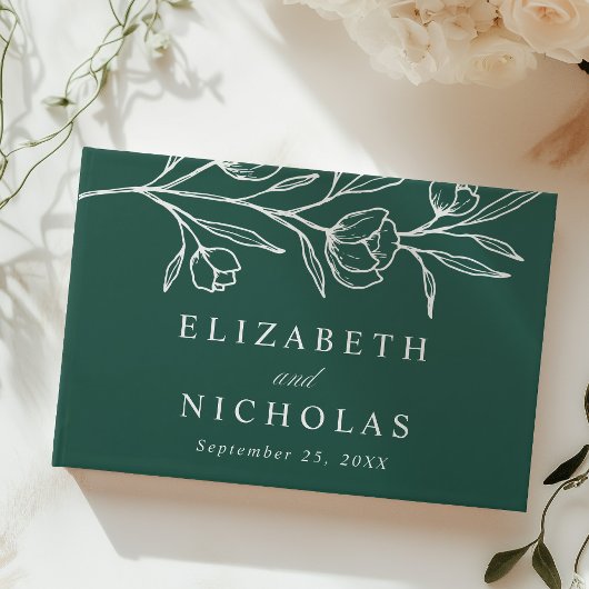 Hochzeit von grünem Foto Gästebuch