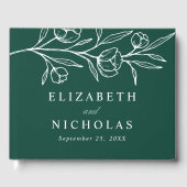 Hochzeit von grünem Foto Gästebuch (Vorderseite)